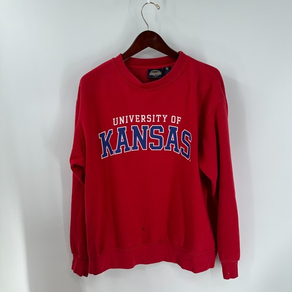 Campus Authentic Other - University Of Kansas Jayhawks Basketball Campus Authentic Mens Red Sweatshirt M